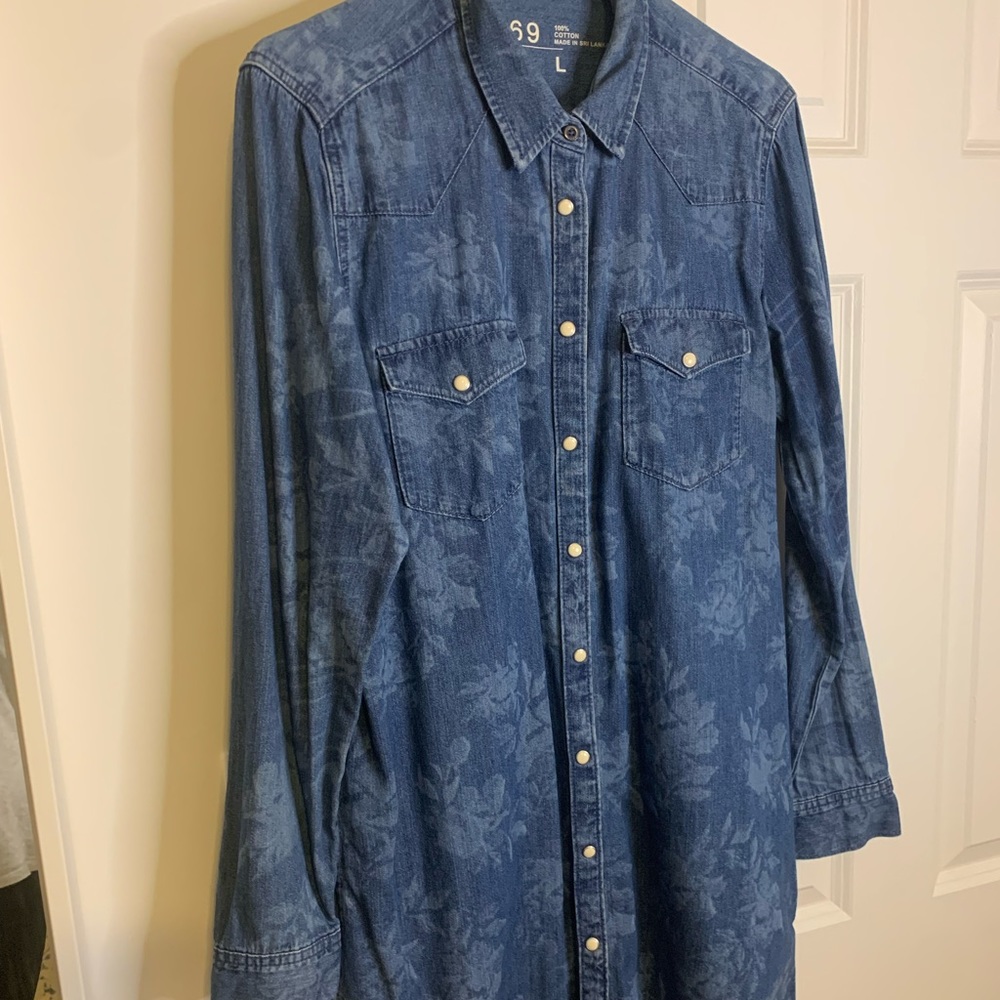 GAP 1969 western denim shirtdress